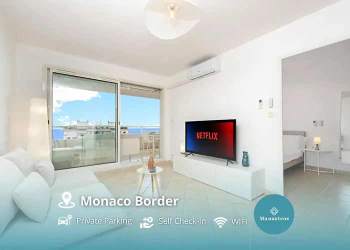 Appartement 5mn Monaco - Vue Panoramique Sur La - Parking - Dz *